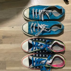 Converse 2 pairs sz 7 and 8